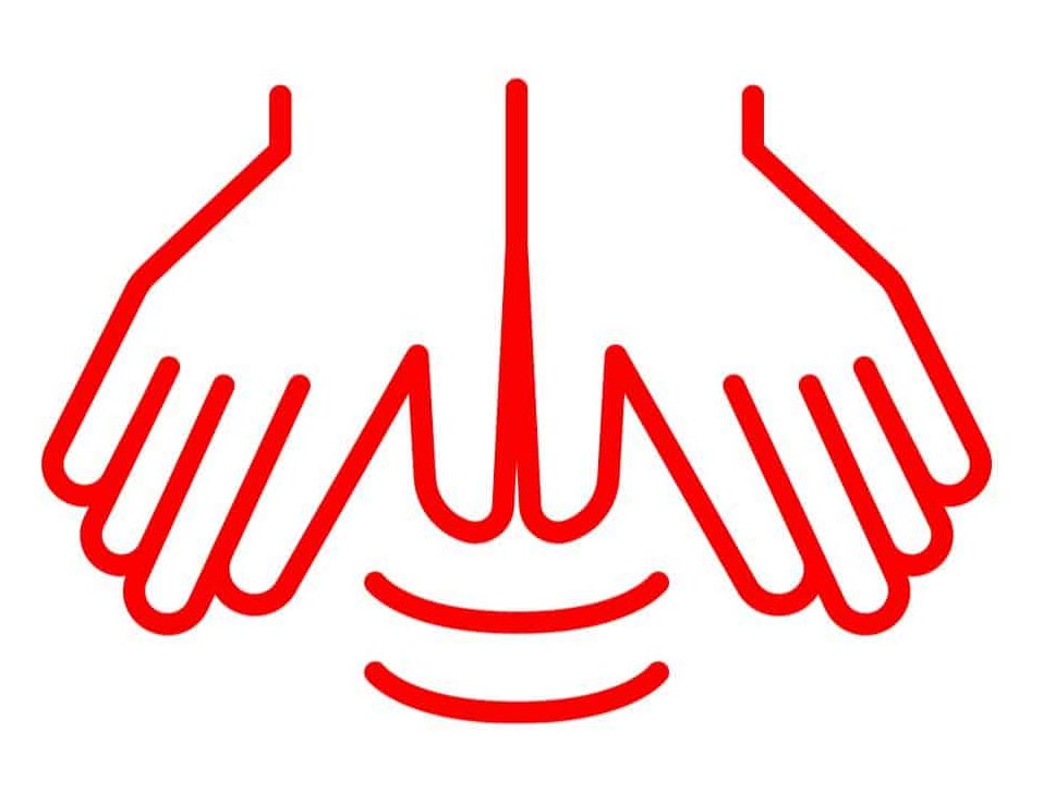 Illustration of a hand applying massage pressure