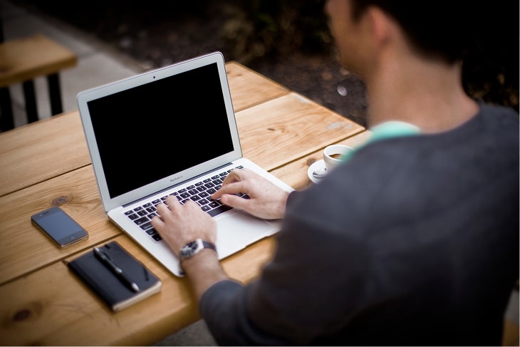 Neck posture while working